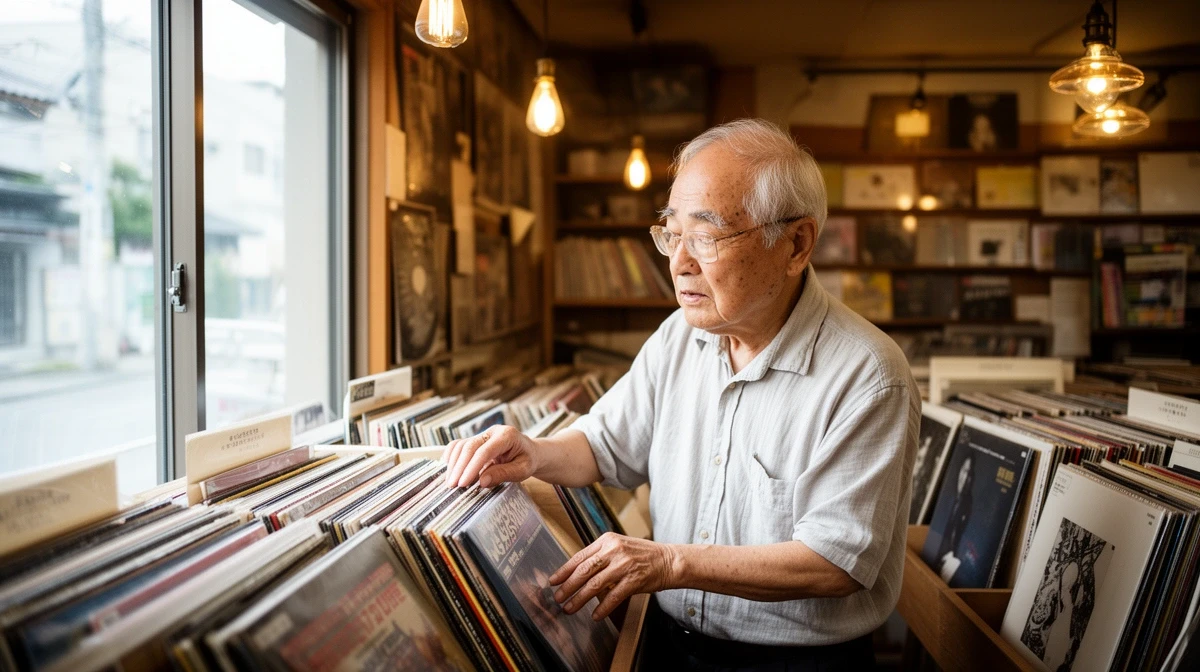 田中義雄 店内にて